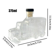 (b,CN) Decantador de whisky Half Truck, botella de whisky de 375 ml, recipiente de licor vintage con
