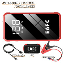 Arrancador de batería portátil EAFC para coche, 12 V, 1200 A, estándar, con bolsa.