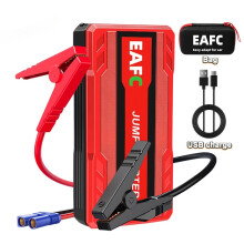 Arrancador de emergencia para coche EAFC 600A, 12V, rojo, con caja.