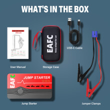Arrancador de batería para coche Power Bank LED, arrancador con caja