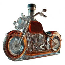 (Coche transparente) Decantador de vino con forma de motocicleta, aireador de vidrio, decantador de