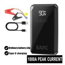 Arrancador de coche EAFC Power Bank Auto, 1000A Clip estándar