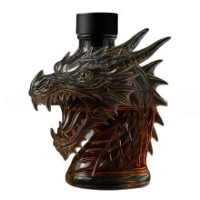 (Como se muestra) Botella de whisky Dragón Decantador de whisky Recipiente de licor coleccionable No