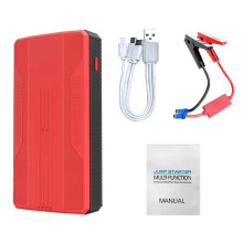 Arrancador de batería para coche de 20000 mAh, 12 V, rojo