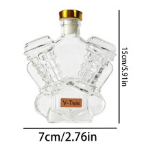 (como se muestra) 1 botella de whisky, decantador de vino doméstico decorativo con forma de motor de
