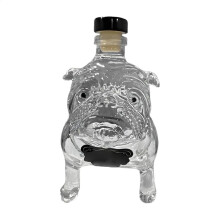 -1 Botella de whisky con forma de perro, decantador, divertido, de vidrio, coleccionable, novedad pa