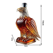 (Como se muestra) Decantador de licor Eagle para papá y esposo, botella de whisky de vidrio, exquisi