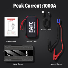 Arrancador portátil EAFC Power Bank de 1000 A, 1000 A con caja