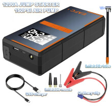 Arrancador de coche de 1200 A de pico y aire de 150 PSI, pinza estándar de 1200 A