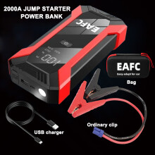 Arrancador de coche EAFC de 12 V, 2000 A, con bolsa (nueva versión mejorada)