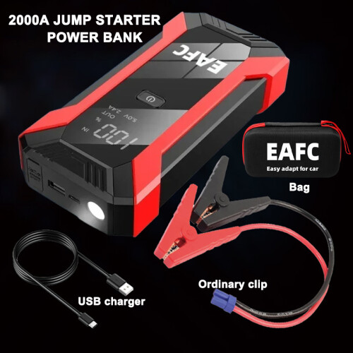 Arrancador de coche EAFC de 12 V, 2000 A, con bolsa (nueva versión mejorada)