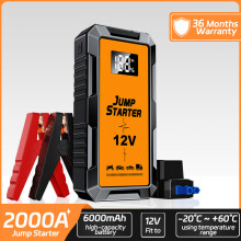 Arrancador de batería Super Capacitor 2 de 12 V sin batería, color naranja