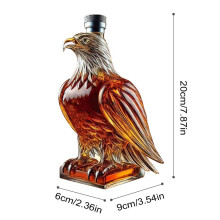 (como se muestra) Botella de whisky Eagle, botella de vidrio de borosilicato de alta calidad con bur
