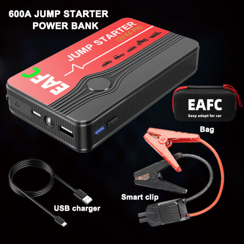 Arrancador de coche EAFC de 12 V, 600 A, inteligente, con bolsa.