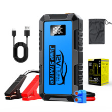 PSOOO Arrancador de emergencia portátil para coche, 6000 mAh 1000 A ordinario