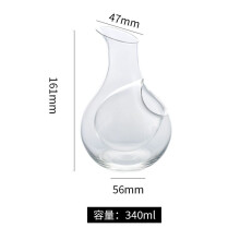 Jarra de hielo japonesa de cristal transparente (340 ml) Botella de vino de vidrio sin plomo para ba