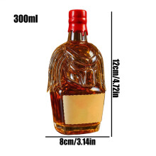 (China continental, C) Decantador de whisky de 300 ml, decantador para alcohol, tapa hermética, dise