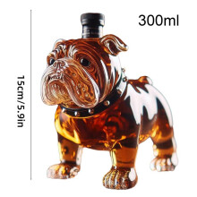 Botella de whisky con diseño de bulldog francés (transparente) Organizador de whisky Decantador de a