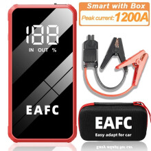 Dispositivo de arranque para coche EAFC, arrancador de batería de 12 V, 1200 A, inteligente, con caj