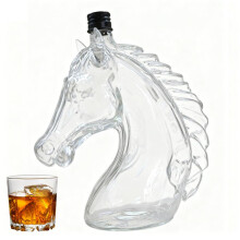 (B,CN) Escultura de cabeza de caballo de moda Decantador de whisky con tapón hermético Botella de wh