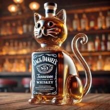 (Gato)Decantador de licor Águila Papá Esposo Botella decantadora de whisky de vidrio Exquisita botel