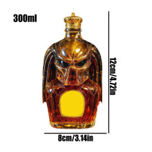 (China continental,A) Decantador de whisky de 300 ml, decantador para alcohol, tapa hermética, diseñ
