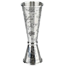 (E--1 pieza) Medidor de 2 oz/1 oz para barman, acero inoxidable, medidor de cócteles con medidas, do