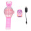 Reloj mini de coche RC rosa 3.7V 100mAh USB-Carga 2