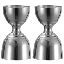 (A--2 piezas) Medidor de 2 oz/1 oz para barman, acero inoxidable, medidor de cócteles con medidas, d