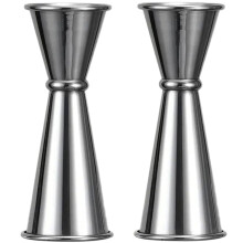 (F--2 piezas) Medidor de 2 oz/1 oz para barman, acero inoxidable, medidor de cócteles con medidas, d