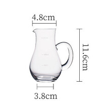 (150 ml 1 unidad) Dispensador de vino de 100 ml/150 ml, decantador de vidrio, jarra medidora clásica