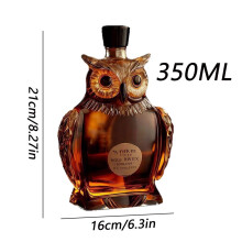 -1 Decantador de licor con forma de búho, botella decantadora de whisky, vaso decantador de whisky c