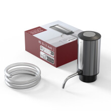 (Plata) Dispensador aireador de vino eléctrico inteligente, decantador automático de un solo toque,