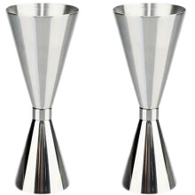 (B--2 piezas) Medidor de 2 oz/1 oz para barman, acero inoxidable, medidor de cócteles con medidas, d