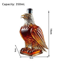 (350 ml) Botella decantadora de vidrio Eagle de 350 ml, de borosilicato de alta calidad, con forma d