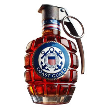 (Fuerza Aérea, CN) Botella de licor con forma de granada - Decantador de vidrio estilo militar con t