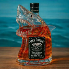 (Tiburón A)2025 Botella de vino con estatua de tiburón, decantador de vino, decoración para bar, ofi