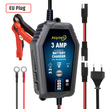 Hiyiton 6V 12V 3000mA Cargador inteligente para coche y moto, enchufe europeo