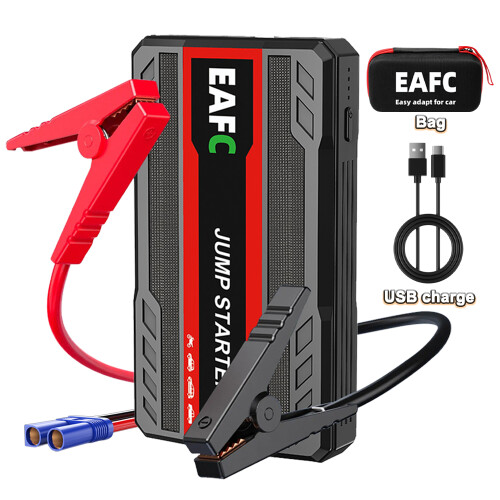 Arrancador de coche mini EAFC de 12 V, negro con caja.