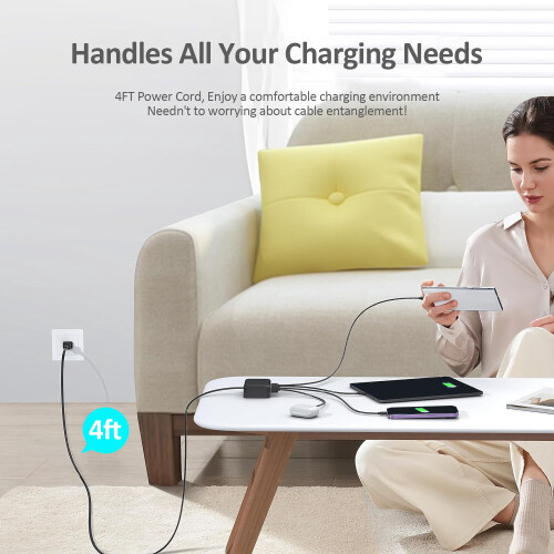 Κόμβος φόρτισης USB-C 70W 8 θυρών με 2 τροφοδοτικά 20W 2