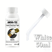 (Blanco 50 ml) Cinta aislante eléctrica líquida de 15-300 ml, impermeable, para reparación, fijación