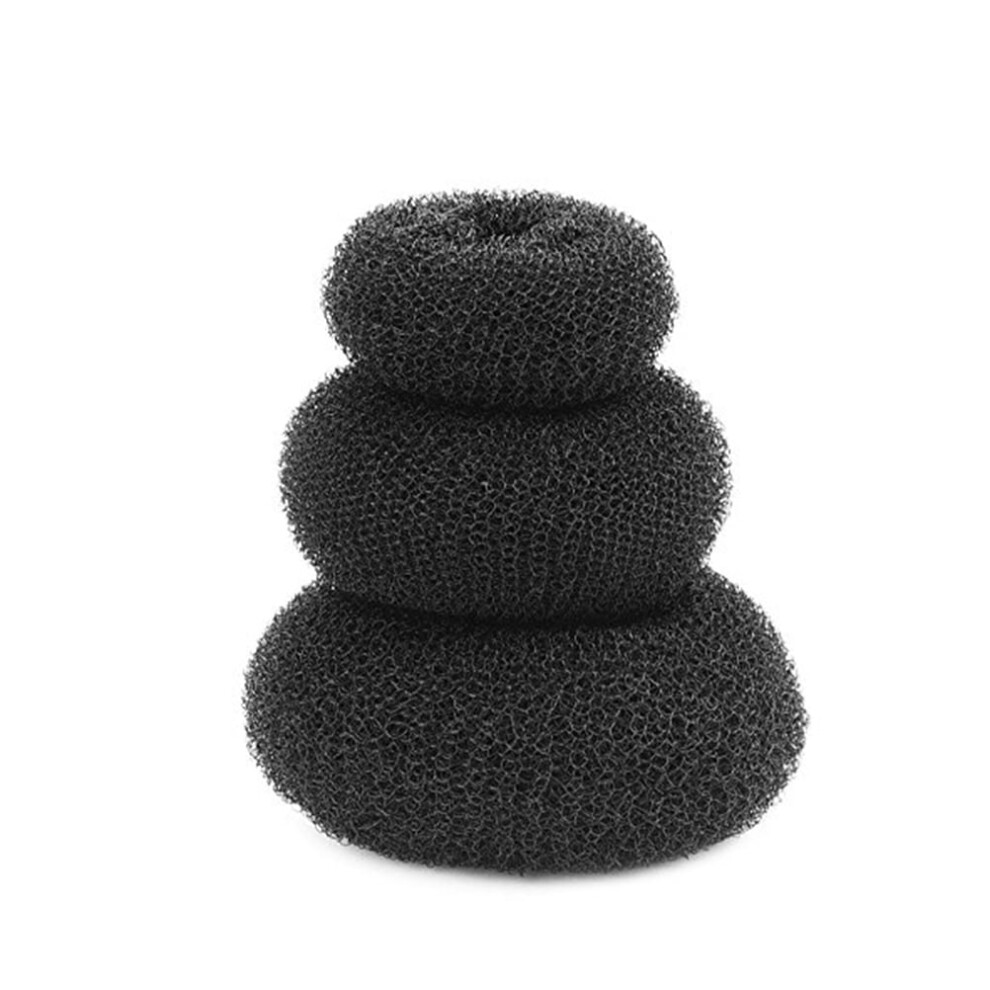 OUNONA Hair Bun Donut Set Black 3 Sizes