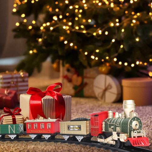 Train électrique de Noël avec lumières musicales 2