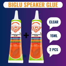 (TRANSPARENTE 15ML 2 Piezas) 15/50ML Pegamento para reparación de altavoces BIGLU Negro / Transparen