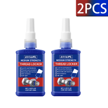 (A-243-50g-2pcs) LOOLIFL 1-5pcs Fijador de roscas para tornillos, pegamento rojo para tornillos, age