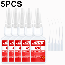 (H498-20Ml-5Pcs) Nuevo y actualizado pegamento de superhidroacrilato 401, secado instantáneo en 5 se