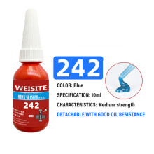 (242-10ml) Pegamento para tornillos 243 Adhesivo antiaflojamiento para sujetadores Pegamento anaerób