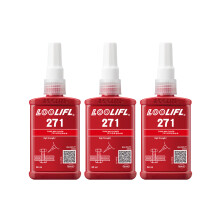 (271-50ml-3pcc)271 Pegamento rojo para tornillos de alta resistencia, impermeable, previene el afloj