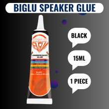 (NEGRO 15ML 1 UNIDAD) 15/50ML Pegamento para reparación de altavoces BIGLU Negro / Transparente Tapa