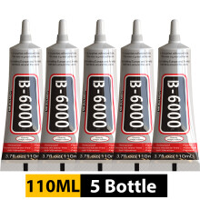 (5 botellas de 110 ml) 15/25/50/110 ml B6000 Super Glue Adhesivo para pantallas táctiles de teléfono